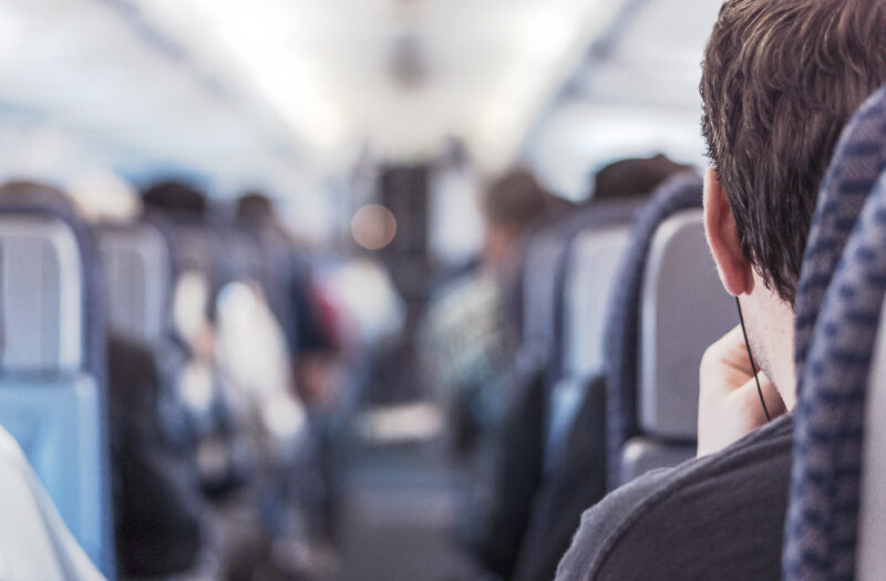 Airplane Passengers Free Stock Photo